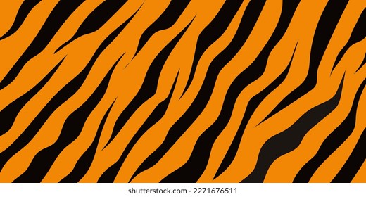 Tiger seamless pattern. Tiger skin background