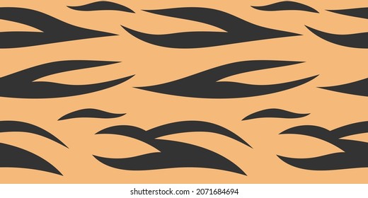 Patrón transparente de tigre.  El símbolo de 2022.  Ilustración vectorial.
