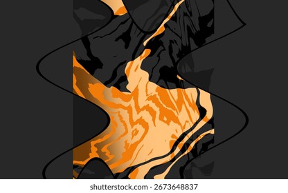 Tigerform Hintergrund schwarz und orange