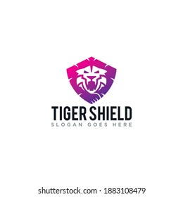 Tiger Shield Animal Protection Logo design or security 