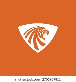 Tiger Shield Logo Design Vector Illustration