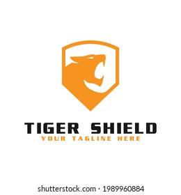 Tiger Shield Logo Vector Design. Logo Template