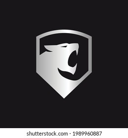 Tiger Shield Logo Vector Design. Logo Template