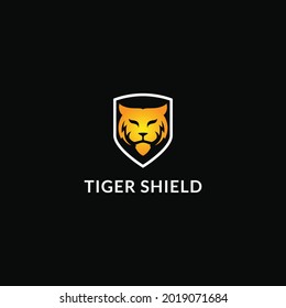 Tiger Shield Logo Vector Design. Logo Template