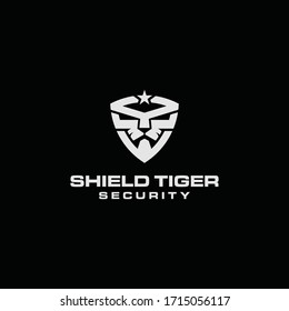 Tiger shield security logo design