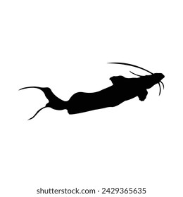tiger shovelnose catfish vector design silhouette