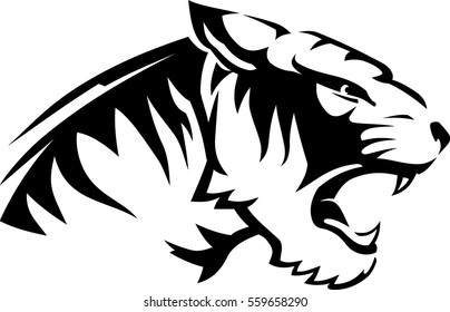 Tiger Side View Mascot