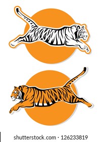 Tiger signs - vector illustration