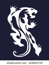 Tiger silhoette design vector pro