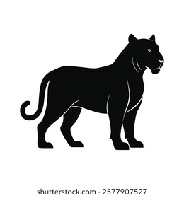 tiger silhouette design on a white background