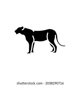 Tiger Silhouette Icon On White Background