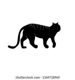 Tiger silhouette icon vector illustration