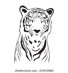 Tiger Silhouette Vector Stock Vector (Royalty Free) 214919083 ...