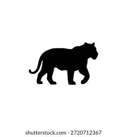 Tiger silhouette vector flat illustration design.