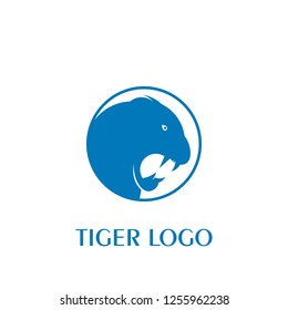 Tiger silhouette vector graphic design.