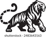 Tiger Silhouette vector illustration art