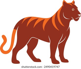 Tiger Silhouette Vector Illustration Art