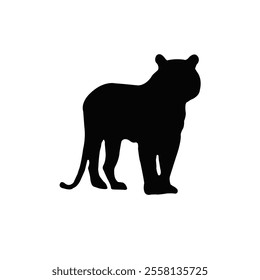 Tiger silhouette vector illustration art design. Tiger logo icon image.
