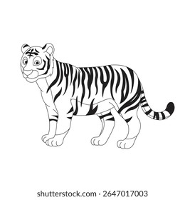 design de arte vetorial de silhueta de tigre
