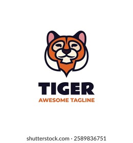 Tiger Simple Mascot Logo Template