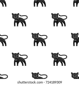 Tiger, single icon in black style.Tiger, vector symbol stock illustration web.