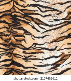 Tiger skin pattern, animal leather fur seamless design