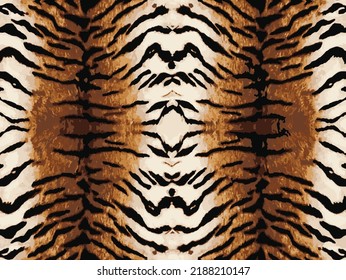 Tiger skin pattern, animal leather seamless design