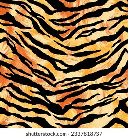 Tiger skin pattern, animal leather seamless design