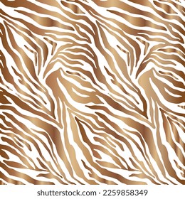 Tiger skin pattern isolated on white background for printing purposes