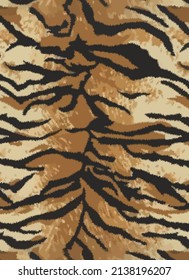 Tiger skin pattern, wild animal leather seamless design