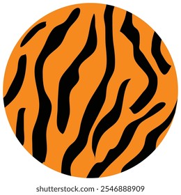 Impressão de capa Tiger em formas circulares
