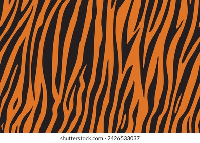 Tiger skin, Seamless animal pattern for textile design