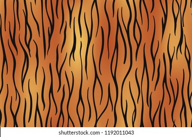 Tiger skin seamless background on vector graphic art.