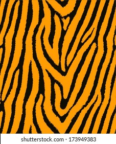 Tiger skin seamless pattern, animal background, vector illustration