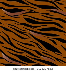 Patrón transparente de piel de tigre en color naranja negro.