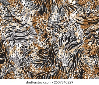 Tiger skin seamless pattern, texture background, and amazing color  