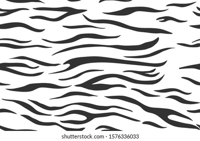 Tiger skin seamless pattern. Vector illustration.