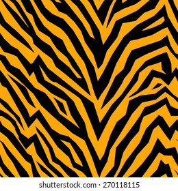 Tiger skin seamless vector pattern