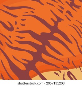 Tiger Skin. Tiger stripe tiling pattern. Vector Illustration
