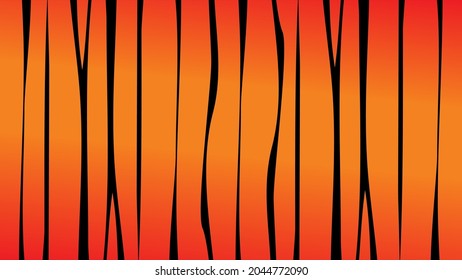 Tiger skin, stripes. Seamless animal print abstract pattern. Black and orange striped texture