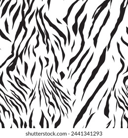 Tiger skin texture black and white