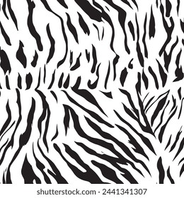 Tiger skin texture black and white
