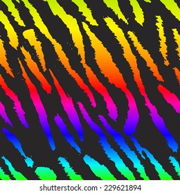 Color del patrón de textura de la piel del tigre del arco iris
