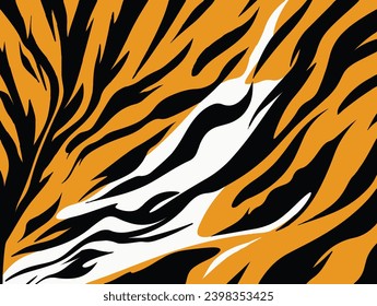 tiger skin texture and print vector pattern design	