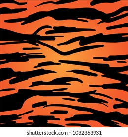 Tiger Skin Textures Wallpaper Vector Illustration