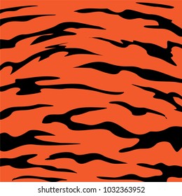 Tiger Skin Textures Wallpaper Vector Illustration