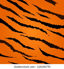 Tiger skin vector pattern. Collection of animal texture.