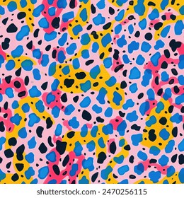 Tiger skin watercolor seamless pattern, Leopard seamless , animal skin.  Design element for sale banners, posters, labels, and gift wrapping paper.