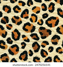 Tiger skin watercolor seamless pattern, Leopard seamless , animal skin.  Design element for sale banners, posters, labels, and gift wrapping paper.