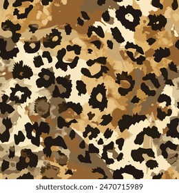 Tiger skin watercolor seamless pattern, Leopard seamless , animal skin.  Design element for sale banners, posters, labels, and gift wrapping paper.